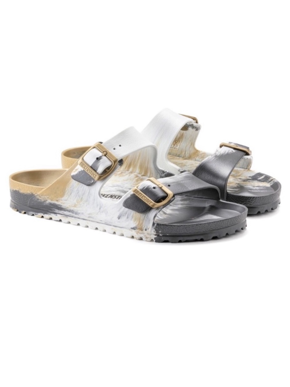 Birkenstock Arizona Marbled EVA - Metallic Gold Marble Sandals